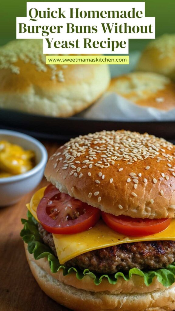 Quick Homemade Burger Buns Without Yeast Recipe