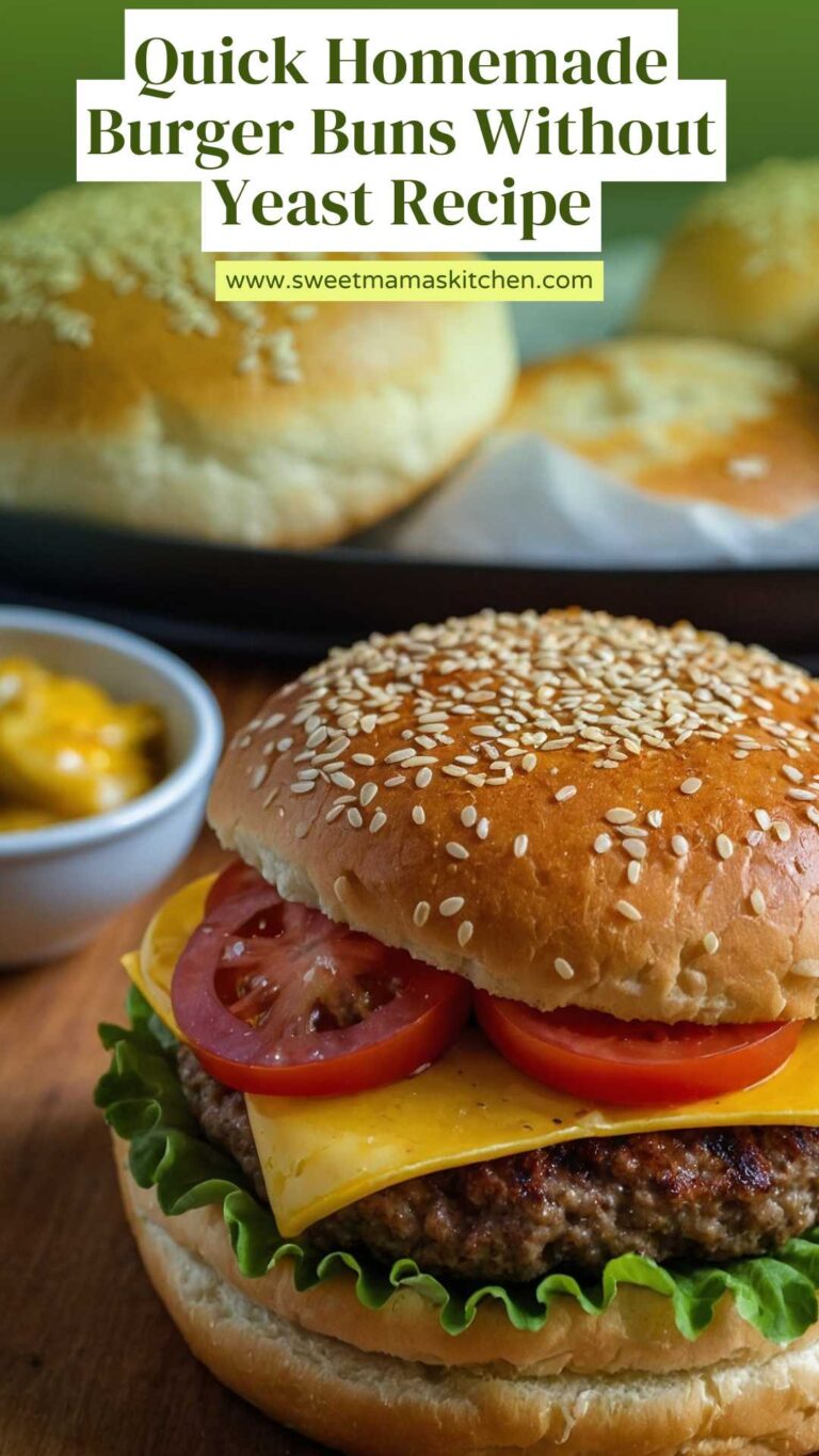 Quick Homemade Burger Buns Without Yeast Recipe – Sweet Mama’s Kitchen
