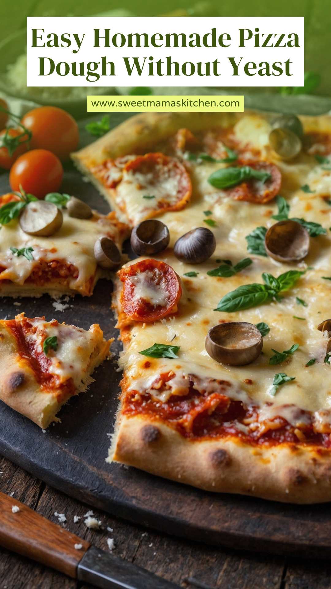 Easy Homemade Pizza Dough Without Yeast Recipe – Sweet Mama’s Kitchen