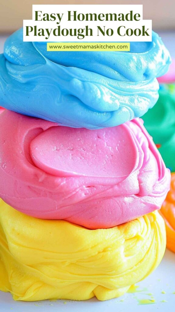 Easy Homemade Playdough No Cook