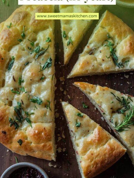 Easy Homemade Focaccia (no yeast)