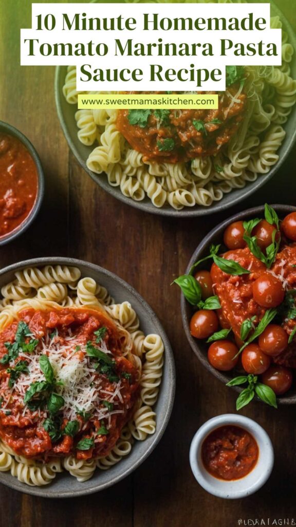 10 Minute Homemade Tomato Marinara Pasta Sauce Recipe