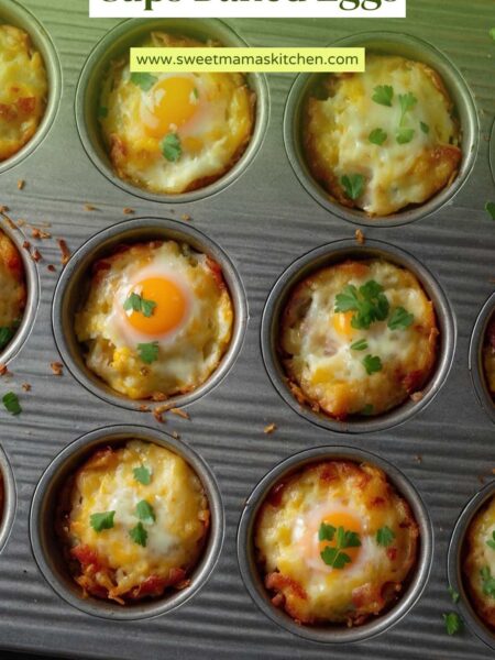 Cheesy Hash Brown Cups Baked Eggs