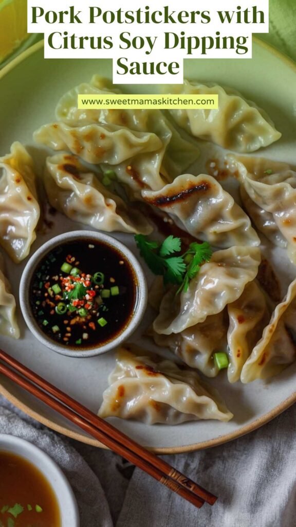 Pork Potstickers with Citrus Soy Dipping Sauce