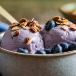 Quick Healthy Blueberry Coconut Frozen Yogurt Recipe