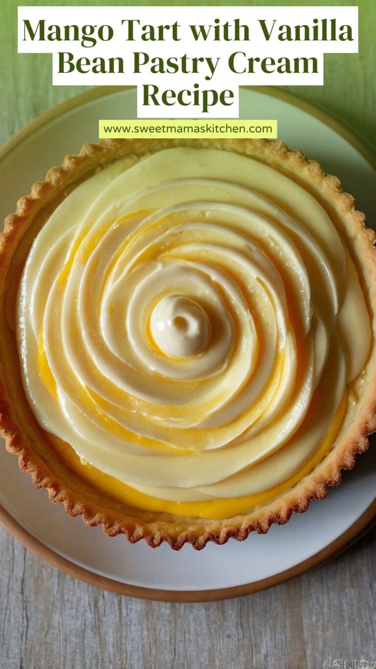 Mango Tart with Vanilla Bean Pastry Cream Recipe – Sweet Mama’s Kitchen