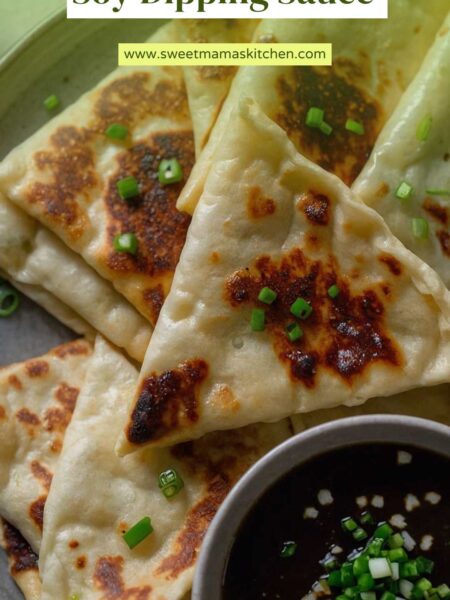 Scallion Pancakes With Soy Dipping Sauce