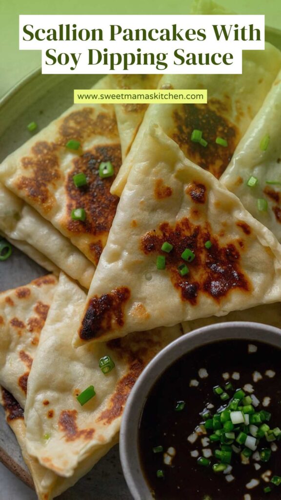 Scallion Pancakes With Soy Dipping Sauce