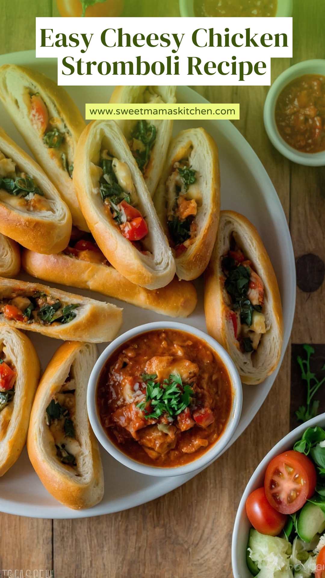 Easy Cheesy Chicken Stromboli Recipe – Sweet Mama’s Kitchen