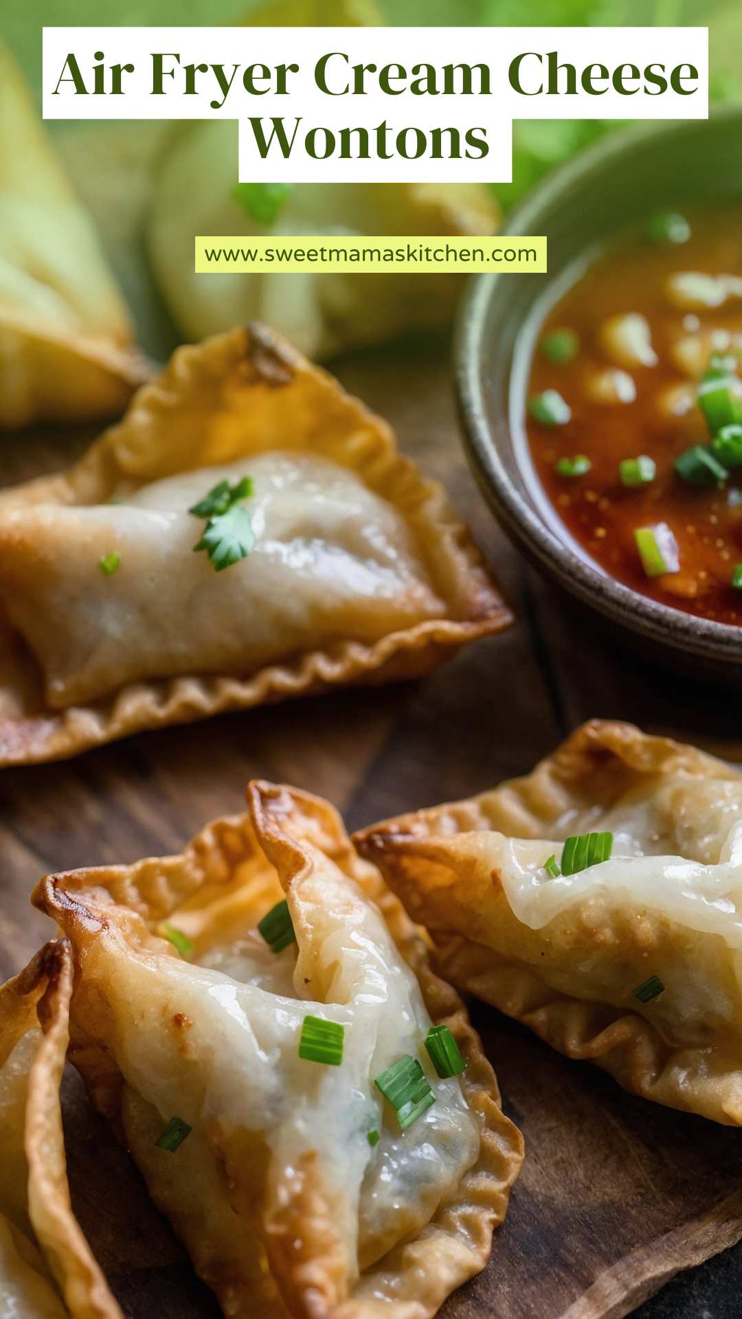 Air Fryer Cream Cheese Wontons – Sweet Mama’s Kitchen