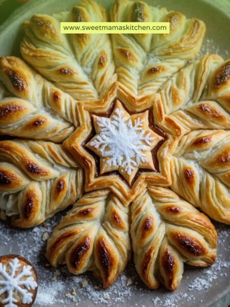 Puff Pastry Snowflakes