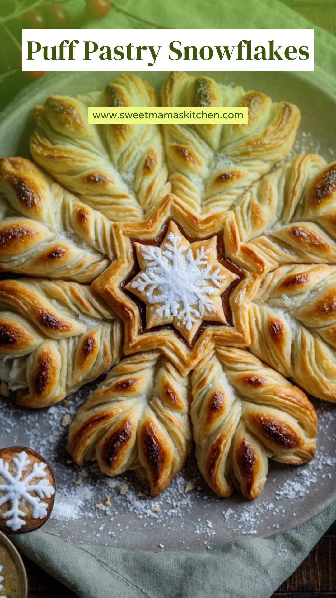 Puff Pastry Snowflakes -Sweet Mama’s Kitchen