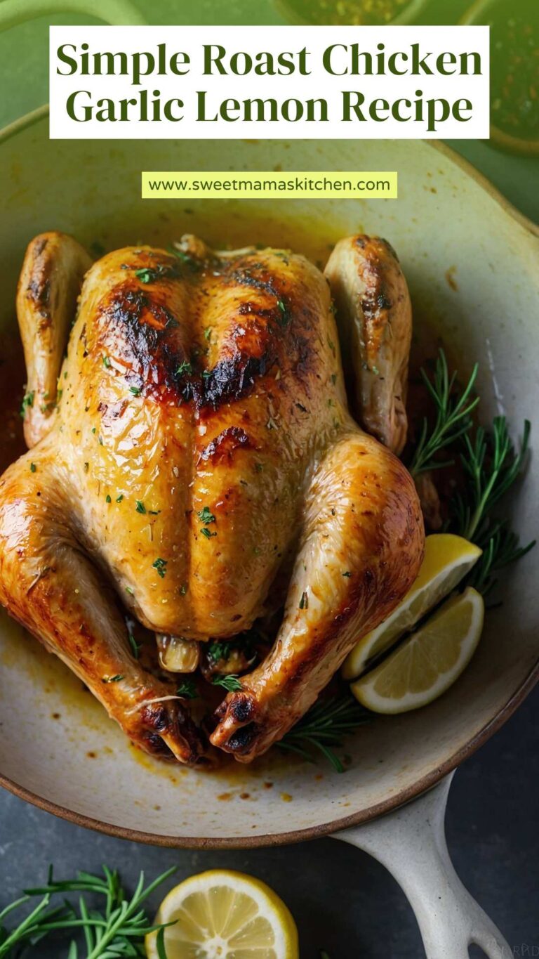 Simple Roast Chicken Garlic Lemon Recipe