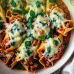 Stuffed Shells With Meat Cheese Spinach Recipe