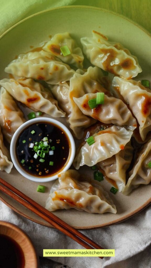 Pork Potstickers with Citrus Soy Dipping Sauce Recipe