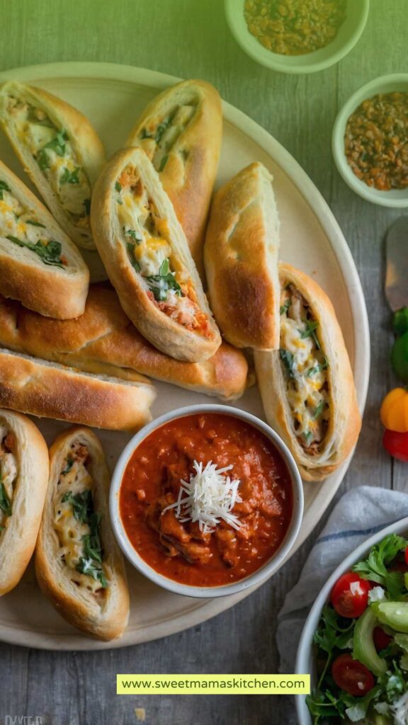 Easy Cheesy Chicken Stromboli Easy Cheesy Chicken Stromboli