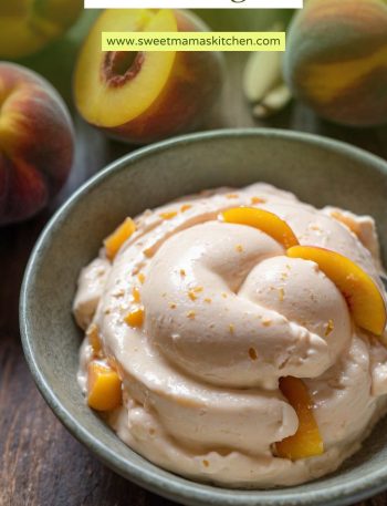Healthy Easy Peach Frozen Yogurt