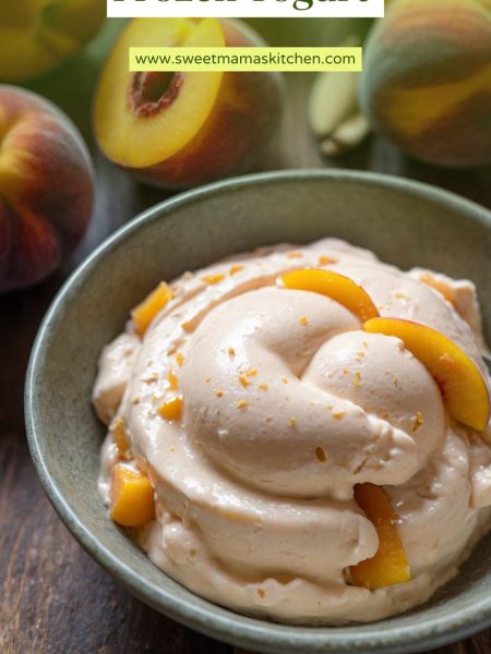 Healthy Easy Peach Frozen Yogurt