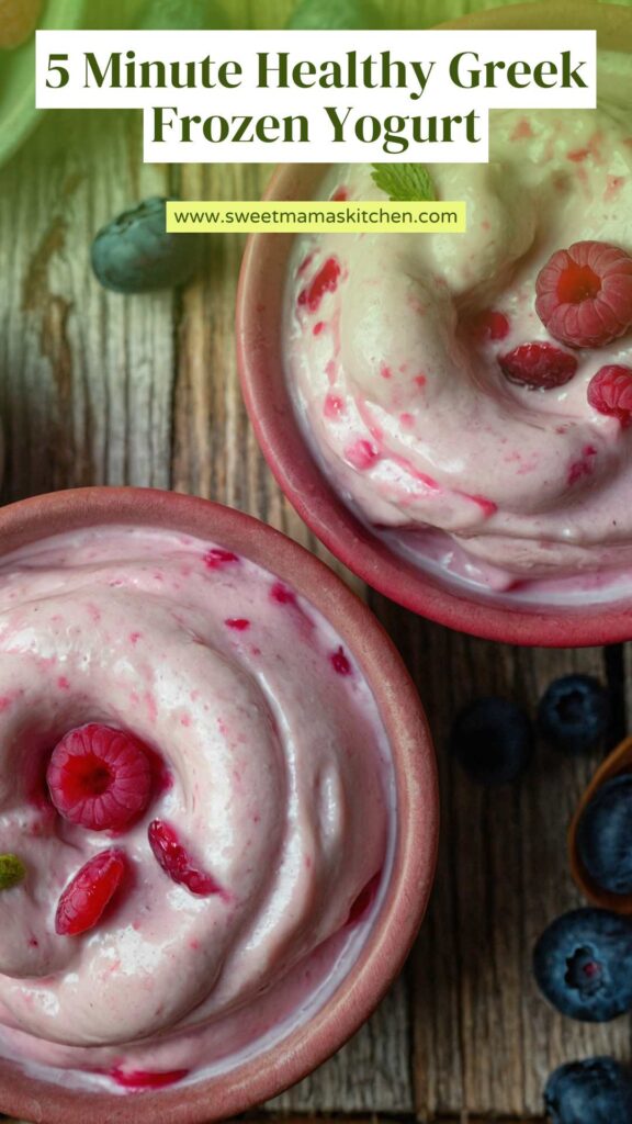 5 Minute Healthy Greek Frozen Yogurt