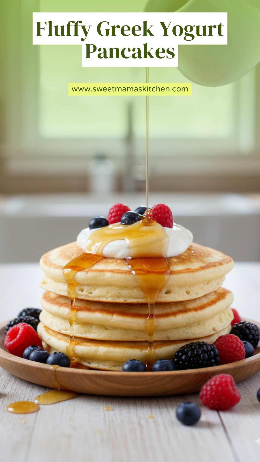 Fluffy Greek Yogurt Pancakes – Sweet Mama’s Kitchen