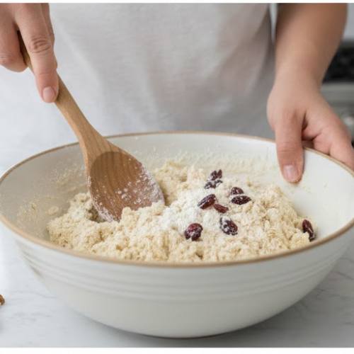 Step 6: Mix the Dry into the Wet Step 6: Mix the Dry into the Wet