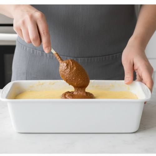 Step 5: Layer the Batter and Swirl