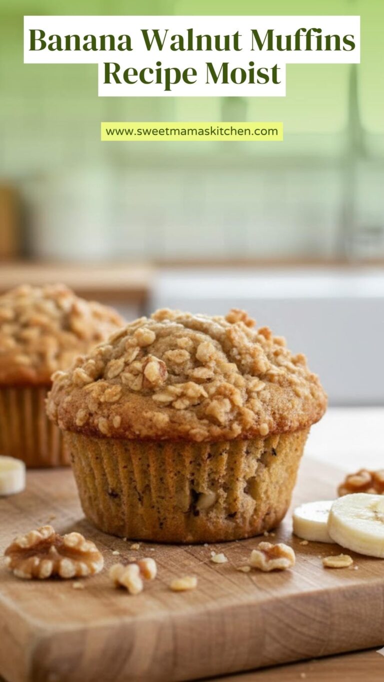 Banana Walnut Muffins Recipe Moist – Sweet Mama’s Kitchen