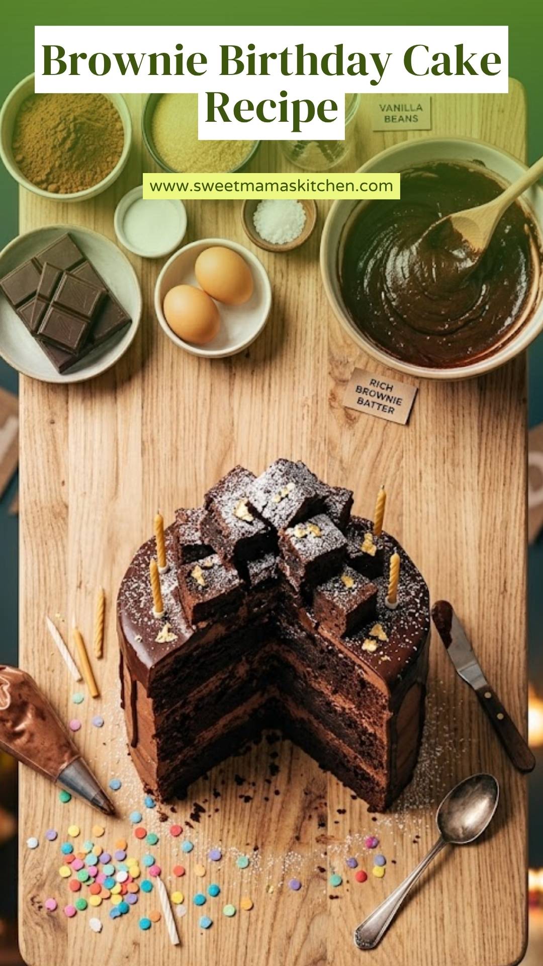 Brownie Birthday Cake Recipe