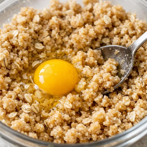Step 3: Add the Egg and Oats