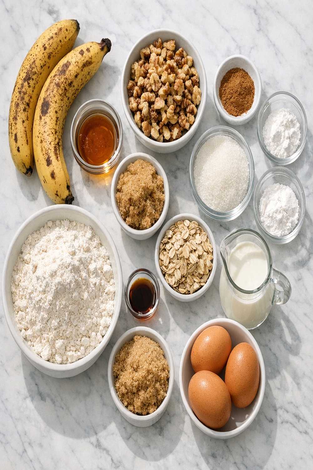 Banana Nut Muffin Recipe ingredients