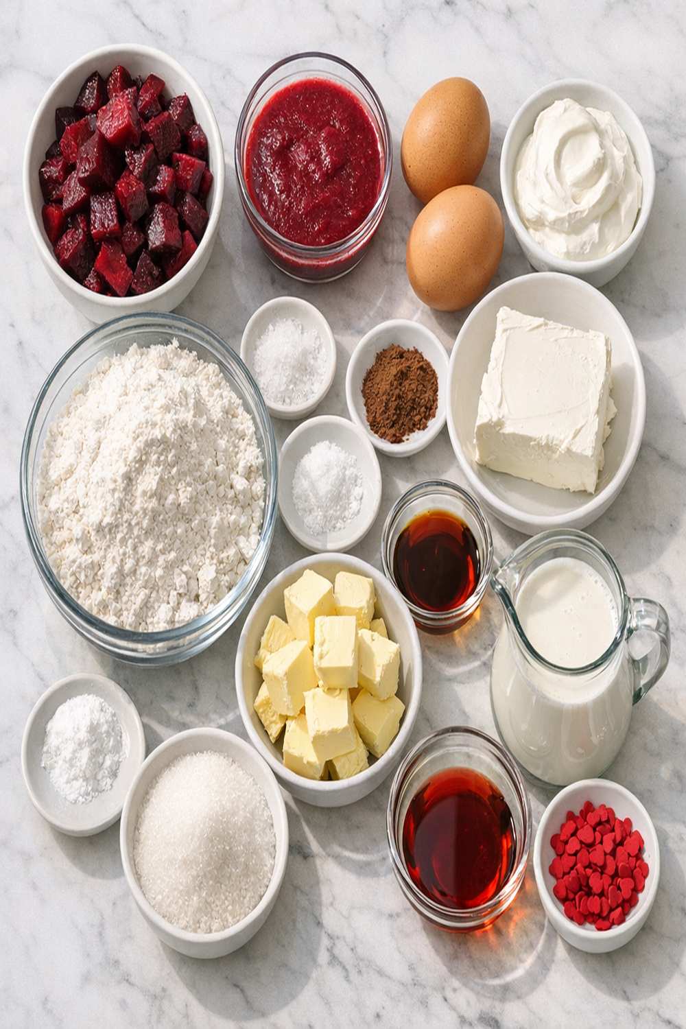 Beetroot Red Velvet Recipe ingredients