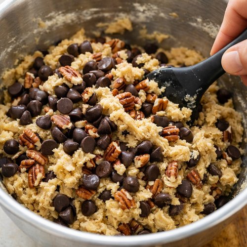 Step 6: Fold in the Chocolate Chips and Pecans