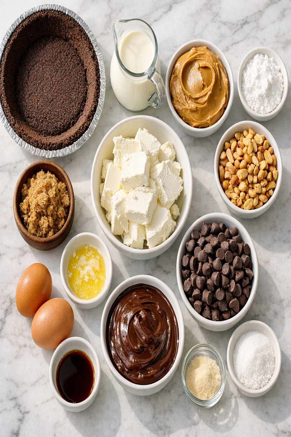 Chocolate Peanut Butter Pie Recipe ingredients