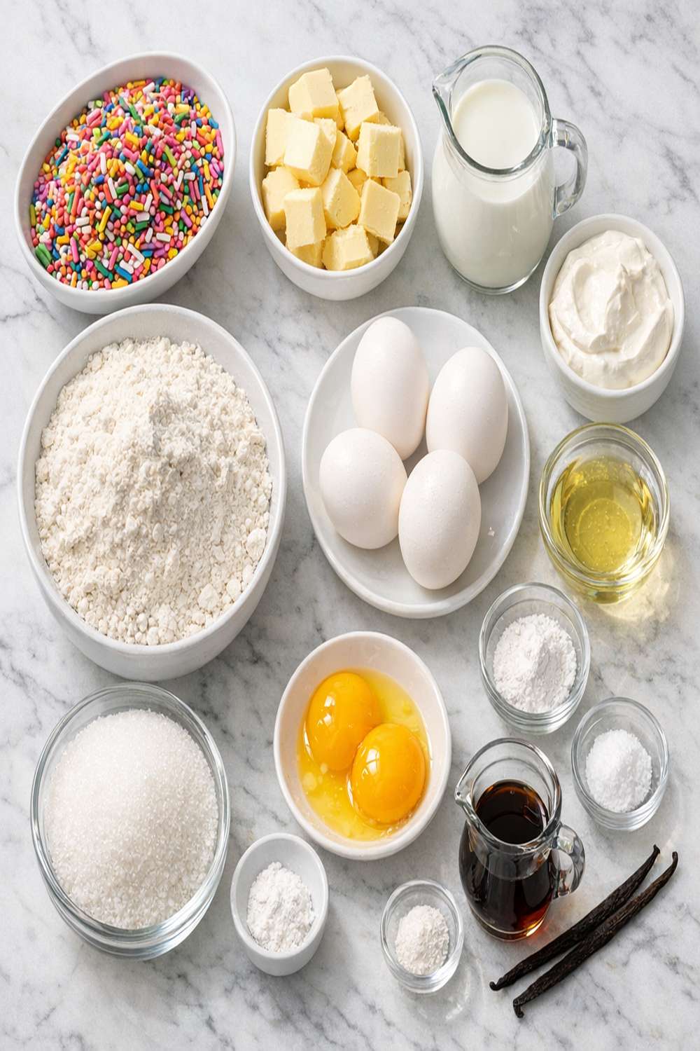 Confetti Birthday Cake Recipe ingredients