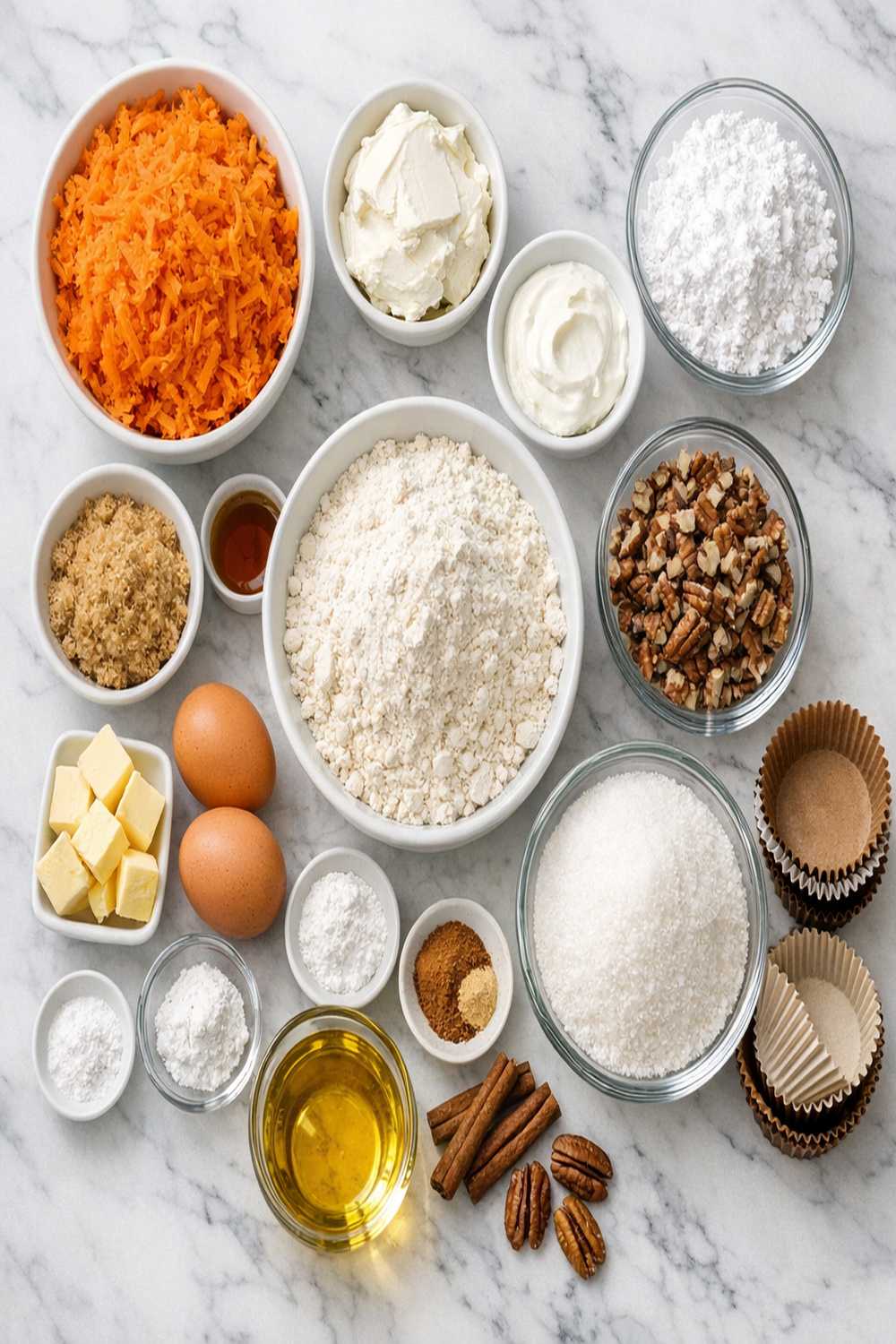 Carrot Cupcake Recipe ingredients