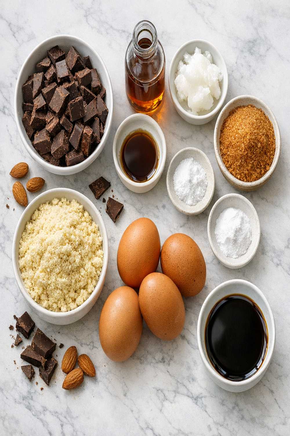 Flourless Dairy Free Chocolate Cake Recipe ingredients