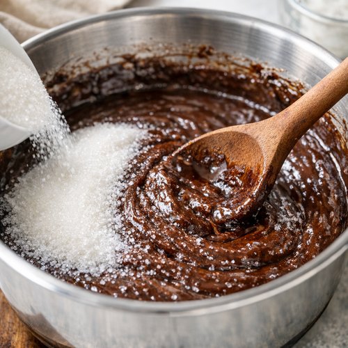 Step 4: Add Sugar and Mix Until Incorporated